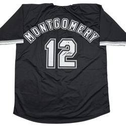 Autographed/Signed Colson Montgomery Chicago Black Baseball Jersey Beckett BAS COA