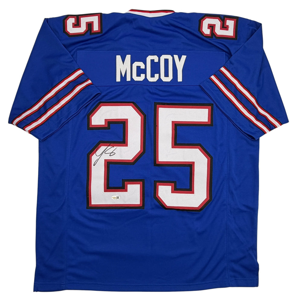 Autographed/Signed LeSean McCoy Buffalo Blue Football Jersey JSA COA