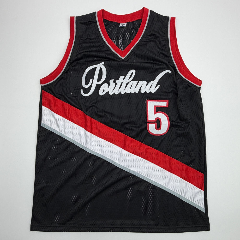 Autographed/Signed Jrue Holiday Portland Black Basketball Jersey Beckett BAS COA