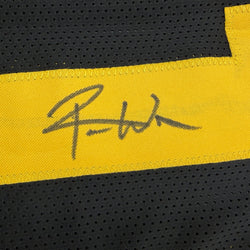 Autographed/Signed Roman Wilson Pittsburgh Black Color Rush Football Jersey Beckett BAS COA