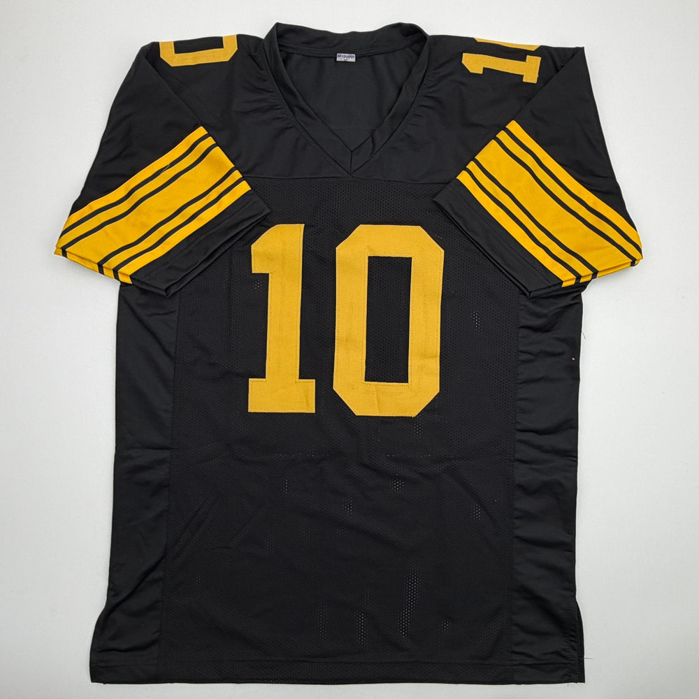 Autographed/Signed Roman Wilson Pittsburgh Black Color Rush Football Jersey Beckett BAS COA
