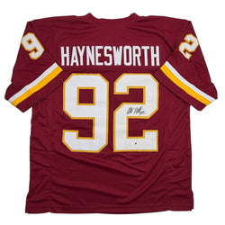 Autographed/Signed Albert Haynesworth Washington Maroon Football Jersey JSA COA