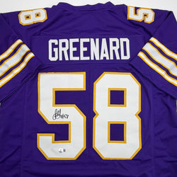 Autographed/Signed Jonathan Greenard Minnesota Purple Retro Football Jersey Beckett BAS COA