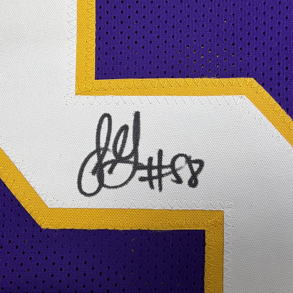Autographed/Signed Jonathan Greenard Minnesota Purple Retro Football Jersey Beckett BAS COA