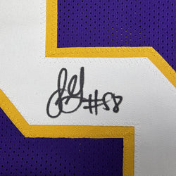 Autographed/Signed Jonathan Greenard Minnesota Purple Retro Football Jersey Beckett BAS COA