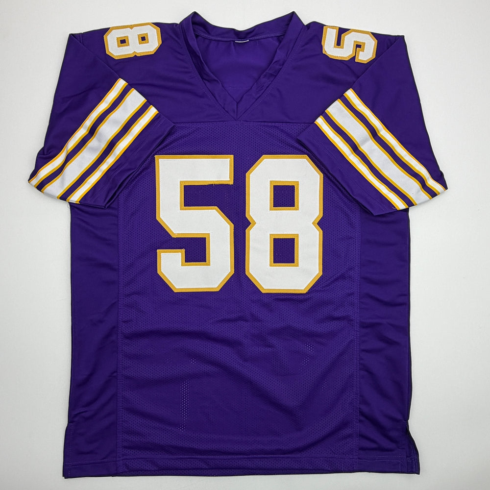 Autographed/Signed Jonathan Greenard Minnesota Purple Retro Football Jersey Beckett BAS COA