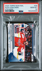 Graded 2025 Topps Now Alex Ovechkin #29 Hockey Card PSA 10 Gem Mint
