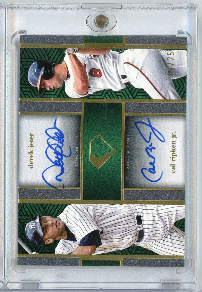 2024 Topps Diamond Icons Derek Jeter Cal Ripken Jr #IDAJRC /25 Iconic Dual Autograph Baseball Card