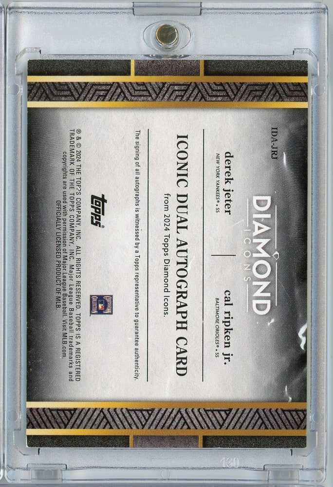2024 Topps Diamond Icons Derek Jeter Cal Ripken Jr #IDAJRC /25 Iconic Dual Autograph Baseball Card