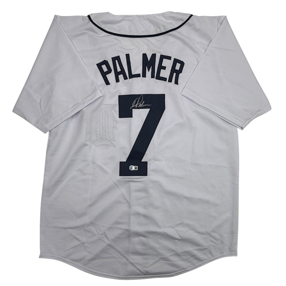 Autographed/Signed Dean Palmer Detroit White Baseball Jersey Beckett BAS COA