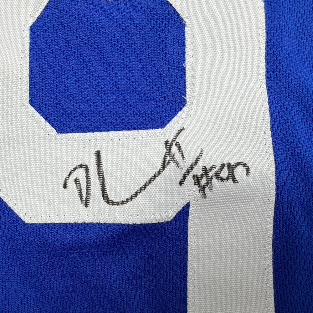 Autographed/Signed Dexter Lawrence II New York Retro Century Red Pro Cut Football Jersey Beckett BAS COA