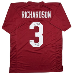 Autographed/Signed Trent Richardson Roll Tide Alabama Red College Football Jersey Beckett BAS COA
