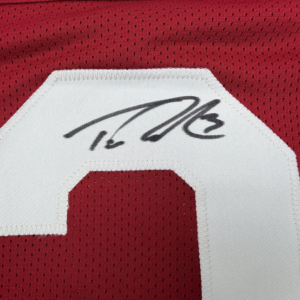 Autographed/Signed Trent Richardson Roll Tide Alabama Red College Football Jersey Beckett BAS COA