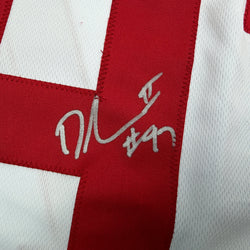 Autographed/Signed Dexter Lawrence II New York White Pro Cut Football Jersey Beckett BAS COA