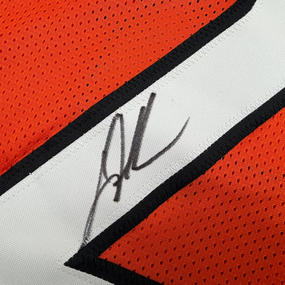 Autographed/Signed Daxton Hill Cincinnati Orange Football Jersey Beckett BAS COA