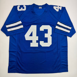 Autographed/Signed Cliff Harris Dallas Blue Football Jersey PSA/DNA COA