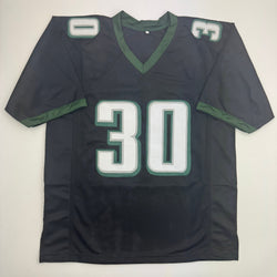 Autographed/Signed Jihaad Campbell Philadelphia Black Football Jersey Beckett BAS COA