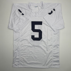 Autographed/Signed Jahan Dotson Penn State White College Football Jersey Beckett BAS COA
