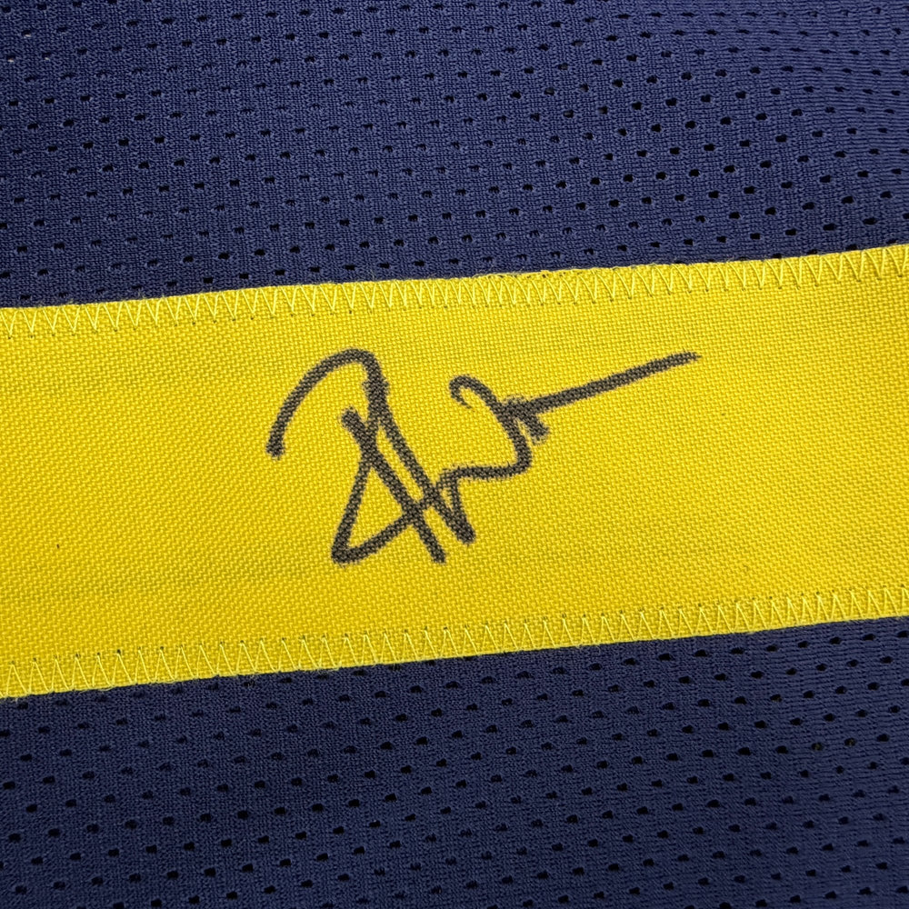 Autographed/Signed Roman Wilson Michigan Blue College Football Jersey Beckett BAS COA