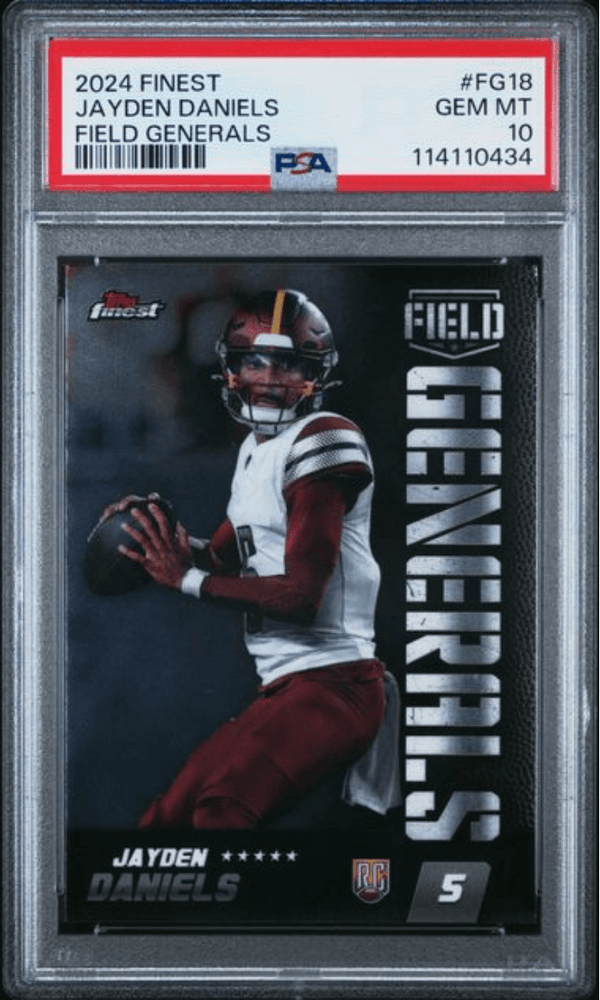 Graded 2024 Topps Finest Jayden Daniels #FG18 Field Generals Rookie RC Football Card PSA 10 Gem Mint