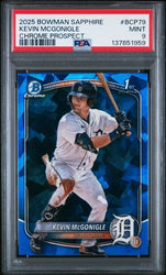 Graded 2025 Topps Bowman Sapphire Kevin McGonigle #BCP79 Chrome Prospect Rookie RC Baseball Card PSA 9 Mint