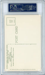 Graded Baseball Hall of Fame Plaque Mickey Mantle Signed Autographed Baseball Postcard PSA/DNA 7 Near Mint