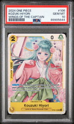 Graded 2024 One Piece Kozuki Hiyori #106 OP06 Wings of the Captain Trading Card Game PSA 10 Gem Mint