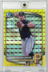 2025 Bowman Chrome Konnor Griffin #BDC102 /75 Yellow Geometric Rookie RC Baseball Card