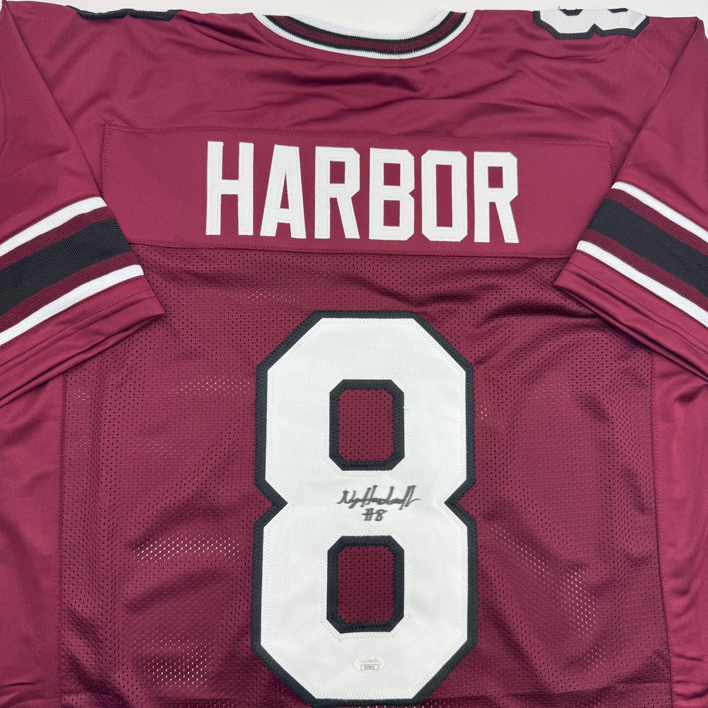 Autographed/Signed Nyck Harbor South Carolina Maroon College Football Jersey JSA COA