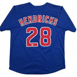 Autographed/Signed Kyle Hendricks Chicago Blue Baseball Jersey JSA COA
