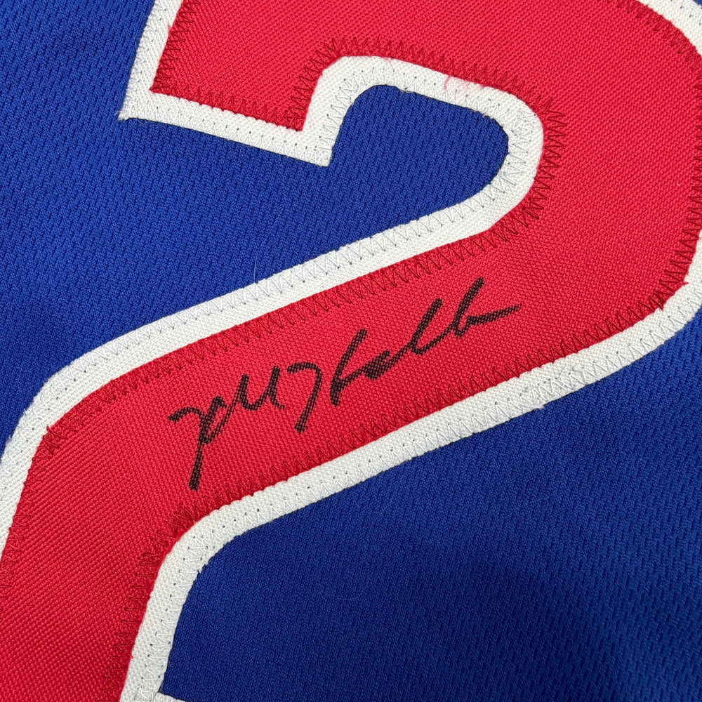 Autographed/Signed Kyle Hendricks Chicago Blue Baseball Jersey JSA COA