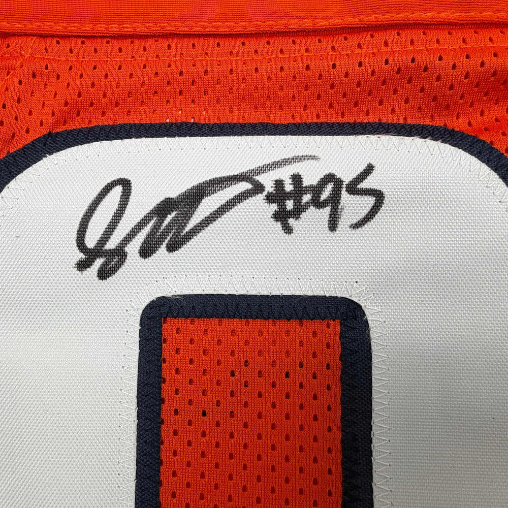 Autographed/Signed Sai'vion Jones Denver Orange Pro Cut Football Jersey Beckett BAS COA