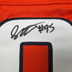 Autographed/Signed Sai'vion Jones Denver Orange Pro Cut Football Jersey Beckett BAS COA