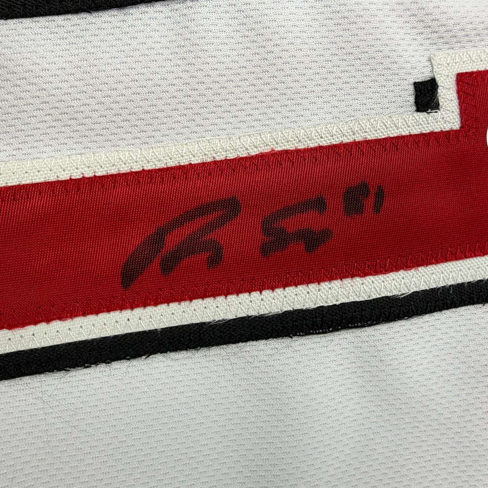 Autographed/Signed Brady Singer Cincinnati White Baseball Jersey Beckett BAS COA