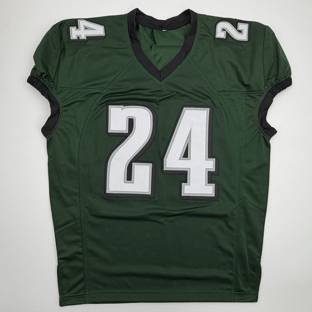 Autographed/Signed Andrew Mukuba Philadelphia Midnight Green Pro Cut Football Jersey JSA COA