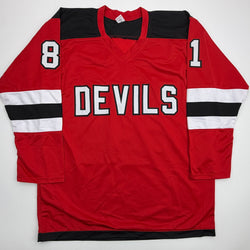 Autographed/Signed Arseni Gritsyuk New Jersey NJ Red Hockey Jersey JSA COA