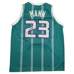 Autographed/Signed Tre Mann Charlotte Teal Basketball Jersey Beckett BAS COA