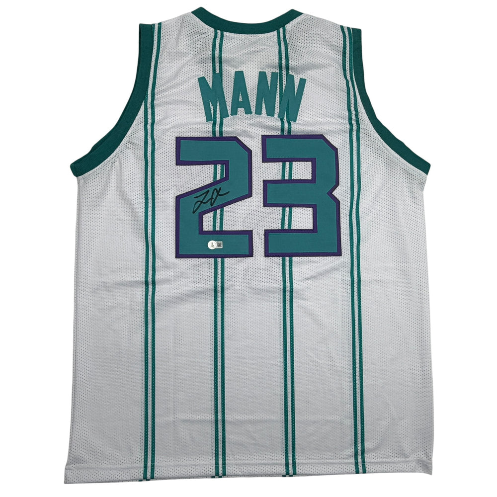 Autographed/Signed Tre Mann Charlotte White Basketball Jersey Beckett BAS COA