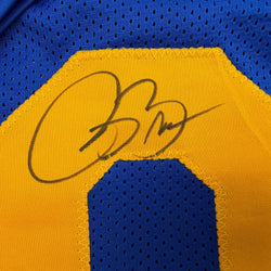 Autographed/Signed Isaac Bruce Los Angeles LA Retro Blue Football Jersey Beckett BAS COA