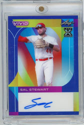 2022 Leaf Vivid Sal Stewart #BASS1 /30 Auto Cincinnati Reds Rookie RC Baseball Card