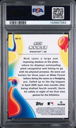 Graded 2025 Topps Bowman Chrome Nick Kurtz #MM25 Melt Mashers Mini Diamond /150 Rookie RC Baseball Card PSA 10 Gem Mint