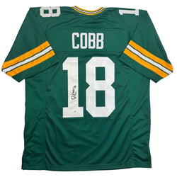 Autographed/Signed Randall Cobb Green Bay Green Football Jersey JSA COA