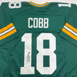 Autographed/Signed Randall Cobb Green Bay Green Football Jersey JSA COA