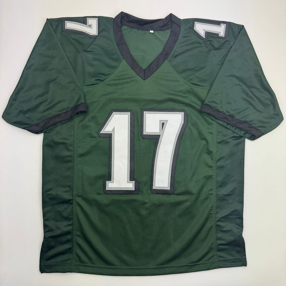 Autographed/Signed Alshon Jeffery Philadelphia Green Football Jersey Beckett BAS COA