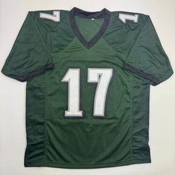 Autographed/Signed Alshon Jeffery Philadelphia Green Football Jersey Beckett BAS COA
