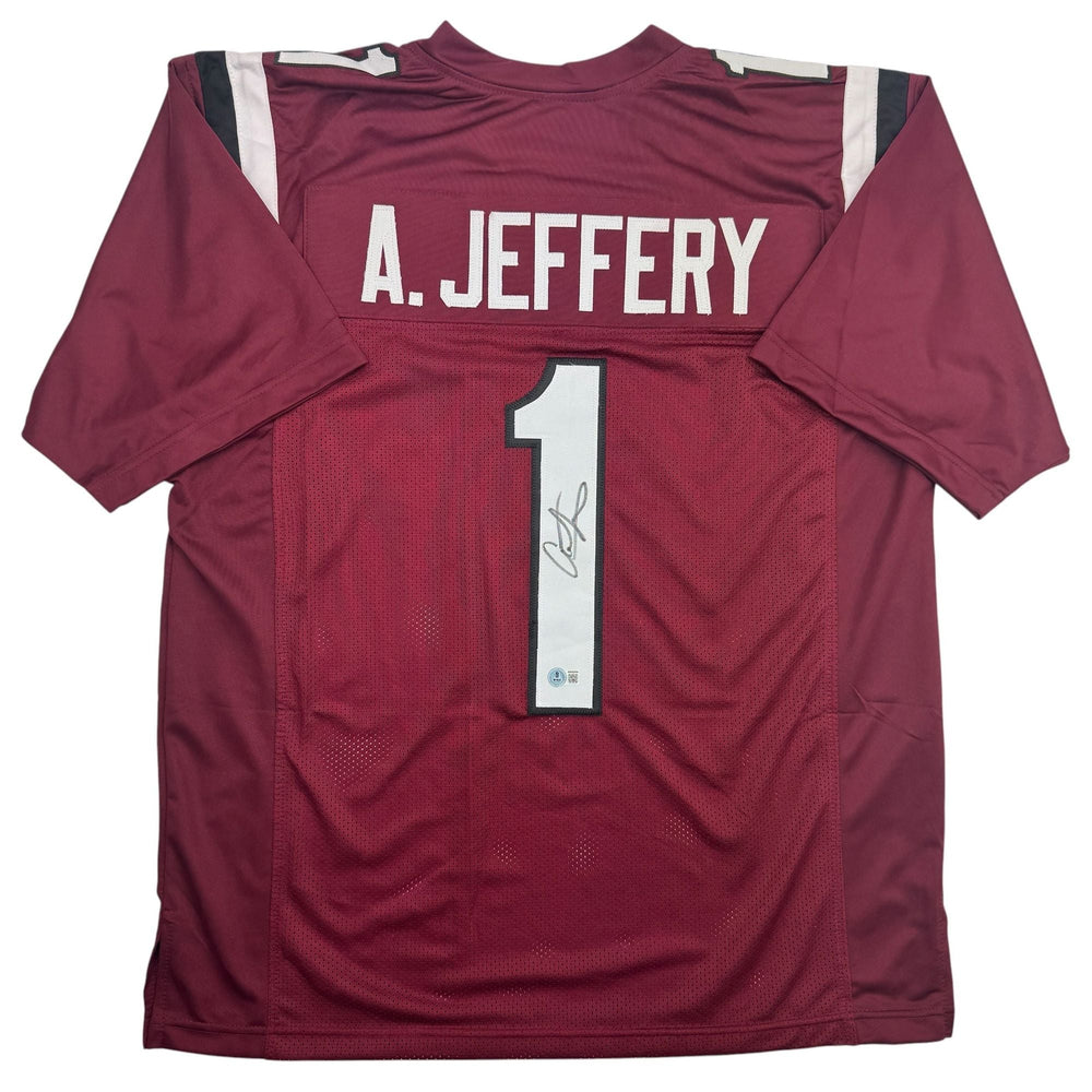 Autographed/Signed Alshon Jeffery South Carolina Maroon College Football Jersey Beckett BAS COA