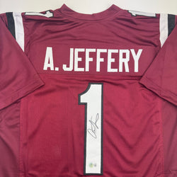 Autographed/Signed Alshon Jeffery South Carolina Maroon College Football Jersey Beckett BAS COA