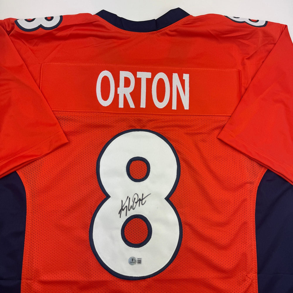 Autographed/Signed Kyle Orton Denver Orange Football Jersey Beckett BAS COA