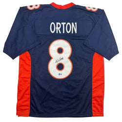 Autographed/Signed Kyle Orton Denver Blue Football Jersey Beckett BAS COA