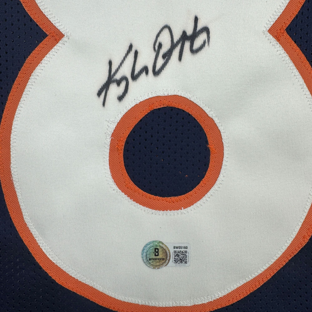 Autographed/Signed Kyle Orton Denver Blue Football Jersey Beckett BAS COA